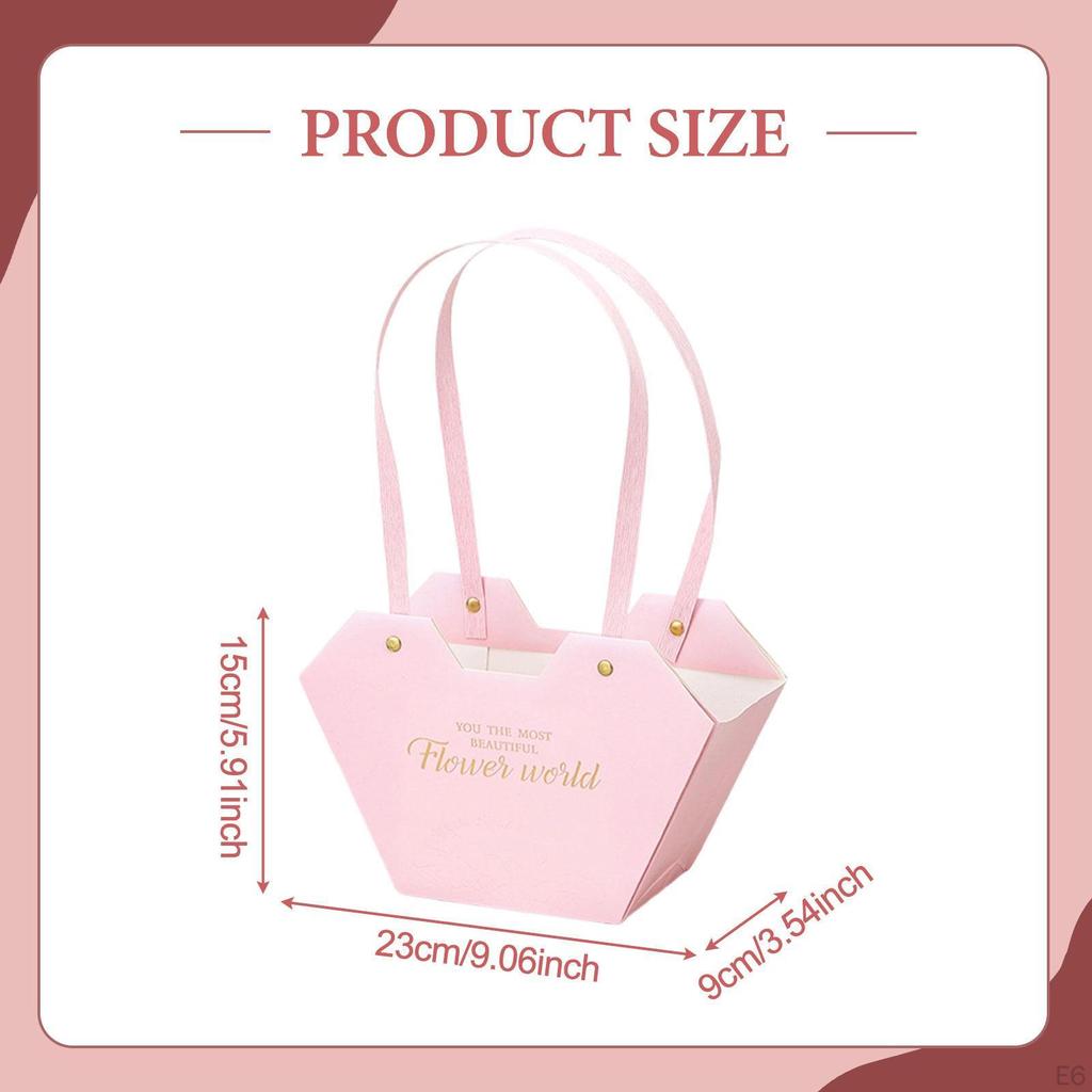 Bouquet Holder, Gift Box, Paper Handbag, Storage Bag, Florist Packaging Material, Stylish for