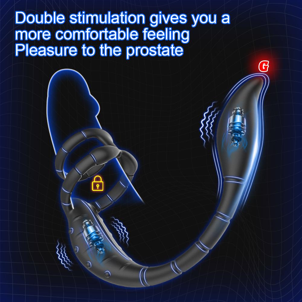 Vibrating Butt Plug for Men Prostate Massager Anal Vibrator for Beginner Anal Plug Cock Ring Perineum Stimulator Sex Toy for Men