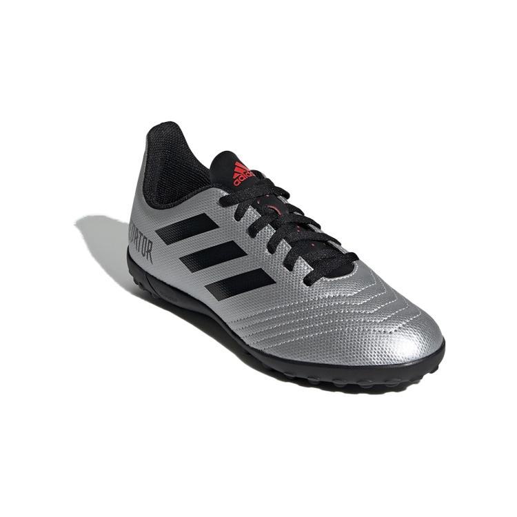 Adidas Predator19.4 Slip Resistant Abrasion Resistant Low top Kids' Soccer Shoes Silver Black G25825