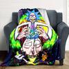 Rick Morty Adventure Flannel Blanket Super Soft Warm Cozy Blanket For Sofa Bed Office Travel Allseason Home Decor Gift