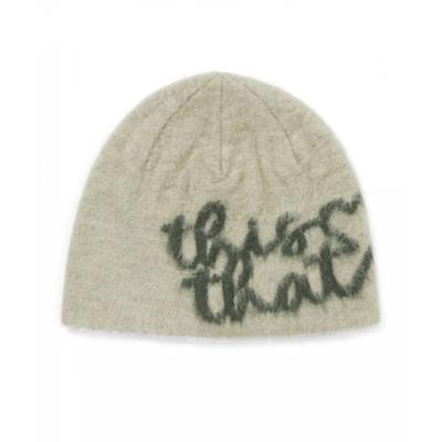 Thisisneverthat Gorro de Lã com Logo de Coração Sem Barra Cor Areia