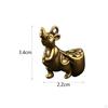 Mouse Keychain Pendant Brass Statue Home Decoration Feng Shui Mini Figurine Key Chain