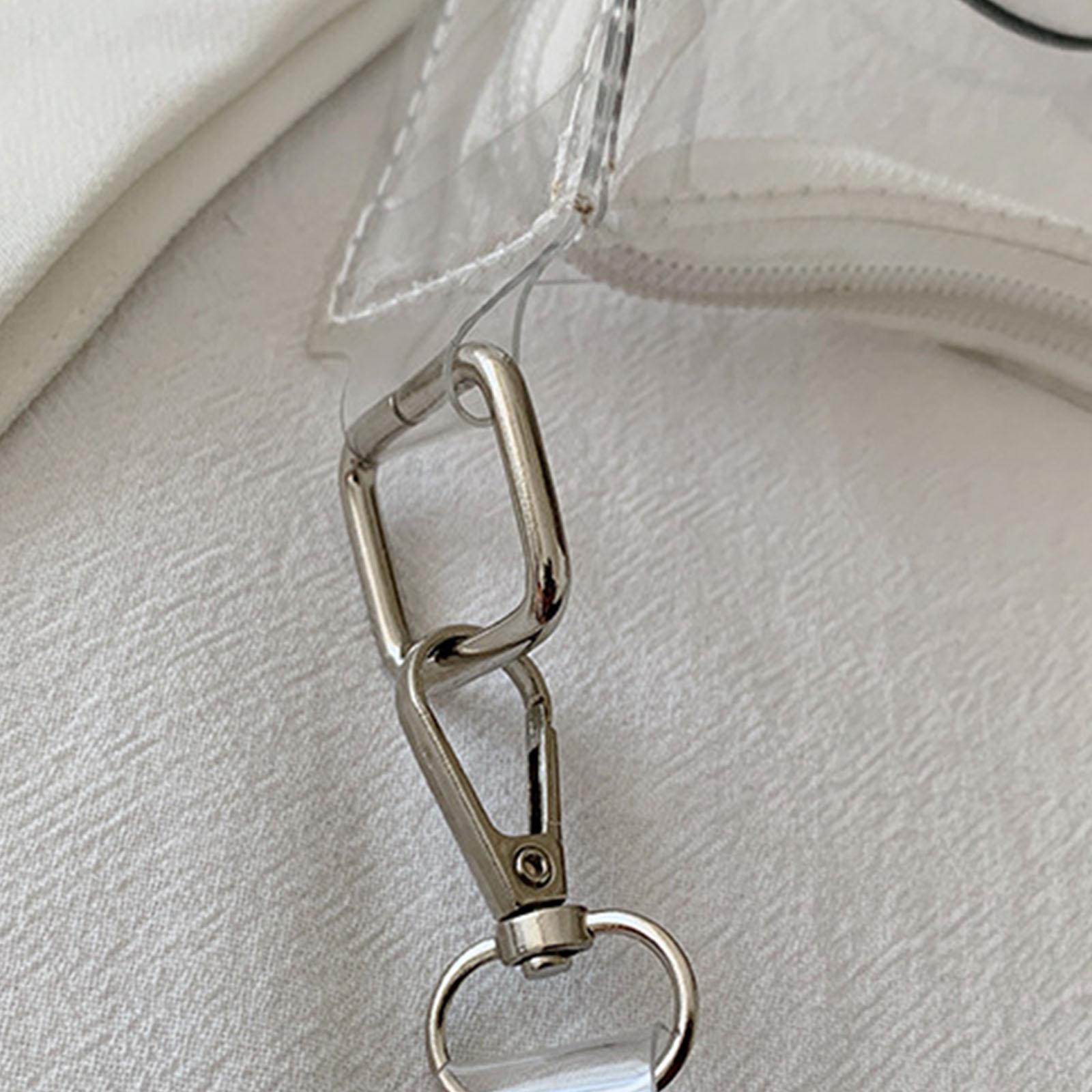 Модная винтажная женская однотонная прозрачная сумка через подмышку — фото 6