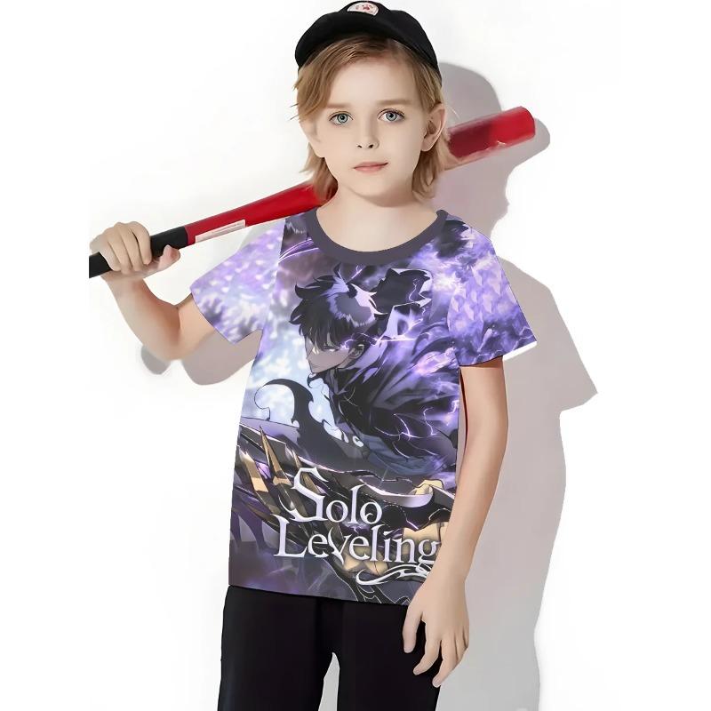 Anime Solo L-levelings 3D Print Baby Clothing 5 To 14 Years Male Outdoor Clothes for Children Boy Girl Child T-Shirt Top Shirts