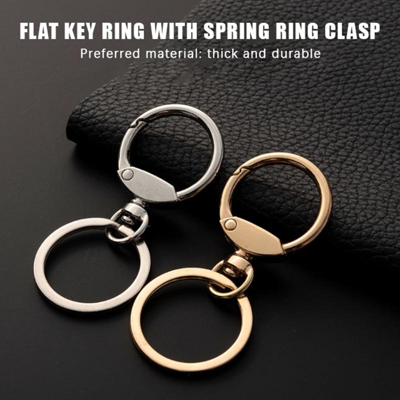 1PCS Double O Pening Swivel Keychain Clips Round Spring Clasp Hooks Snap Rings For Lanyards Crafts Camping Hiking Gift