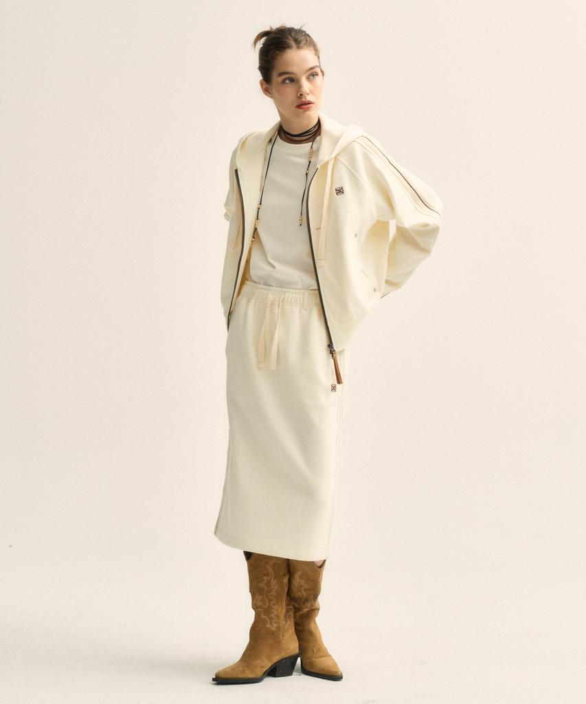 Seteo (W) Roton Midi Skirt Resort Cream