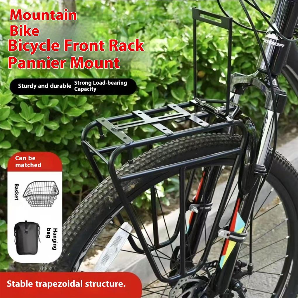Front Bike Rack, Bike Road Durable And Sturdy, Easy Extra-Large Capacity, For Bicycles, E-Bikes, And Motorcycles