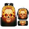 Skull Schoolbag for Primary School Students, Kindergarten New Schoolbag for Boys and Girls, Grades 2345 and 6