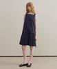 Artid Low Belted Pleated Mini Dress_Navy