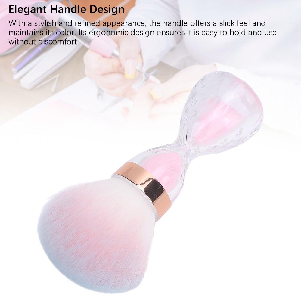 Soft and Fluffy Bristle Soft Nail Dust Brush Hourglass Nail Powder Remover Brush DIY Manicure