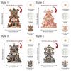 Wooden Santa Claus Magnetic Sticker Creative Windmill Castle Refrigerator Magnet  Xmas Gift