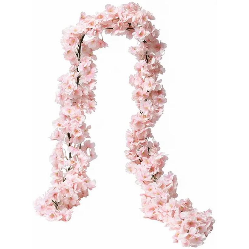 Artificial Flowers Silk Ivy Sakura Cherry Blossom Rattan Hot Sale Wedding Arrangement Vine Home Decor Diy Gift Arch Wall Hanging