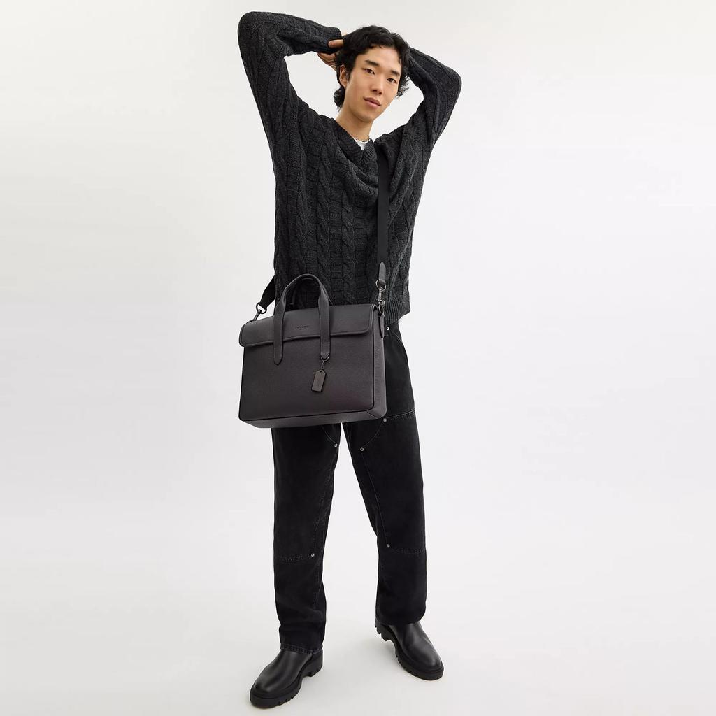 Coach Sullivan Portfolio Brief Gunmetal Black
