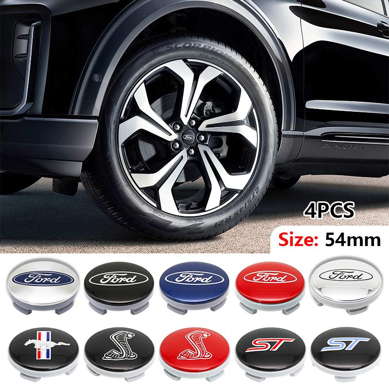 4Pcs 54mm 3D ABS Wheel Center Hub Caps Replacement For Ford Focus MK2 Fiesta h243 Mondeo Mustang Explorer Ranger Rim Tuning Accessory