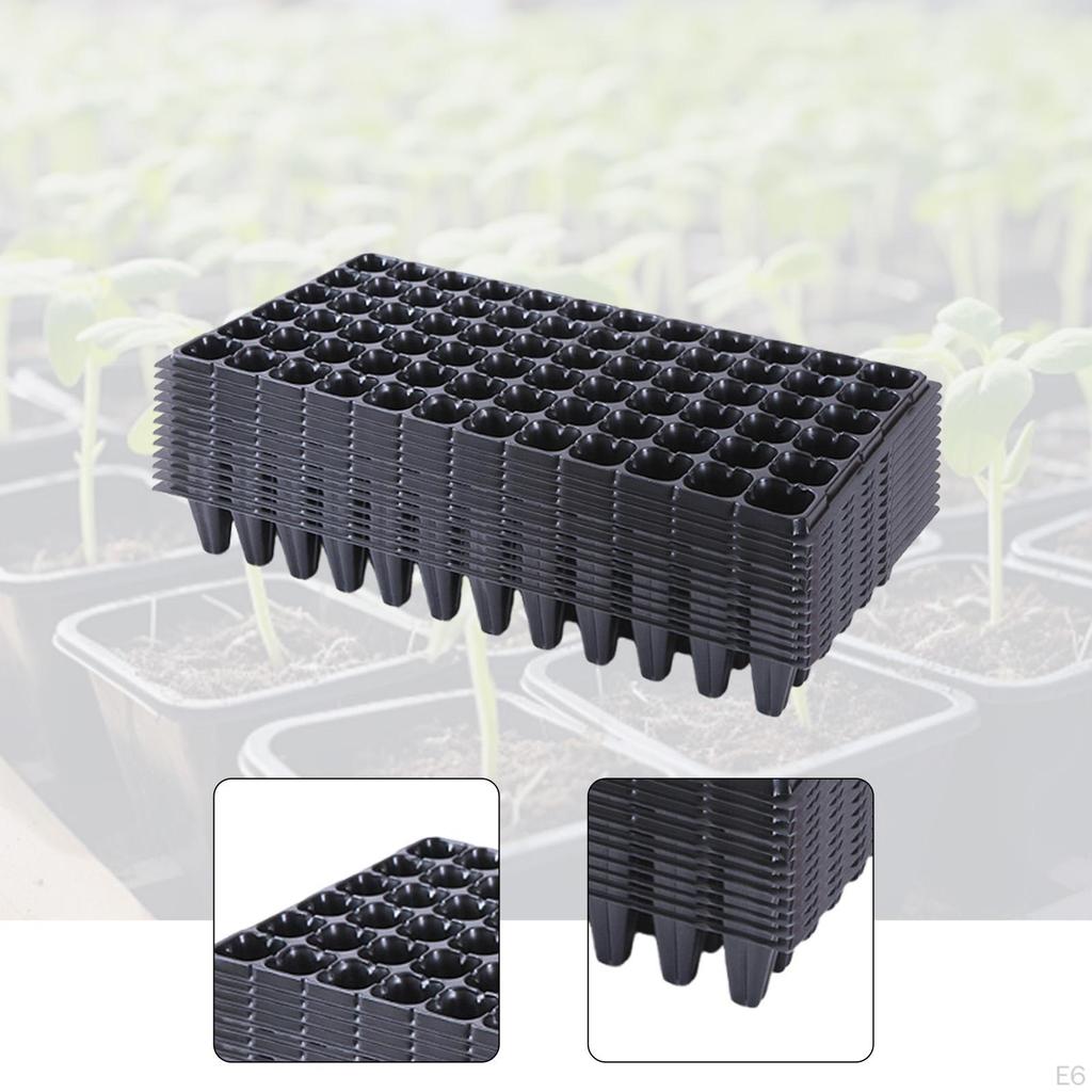 12 Pieces Nursery Seedling Trays with Hole Propagation Pot Portable Drainage Growing
