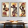 African Black Woman Canvas Painting Vintage Wall Art Figure Prints For Living Home Room Wall Decorative Pictures