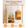 Purses Hanger Organizer for Closet, Myfolrena Metal Purse Holder for Closet Space Saving Bag Storage Hook for Hanging Handbags,
