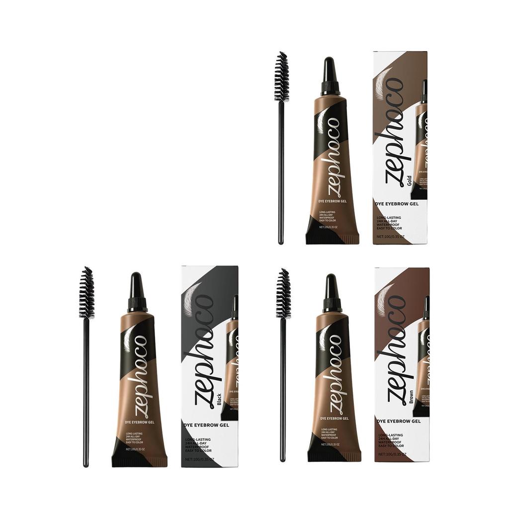 Zephoco Anti-Smudge Tinted Brow Gel: Moisturizing, Natural, Easy to Shape, Long-Lasting Eyebrow Makeup.