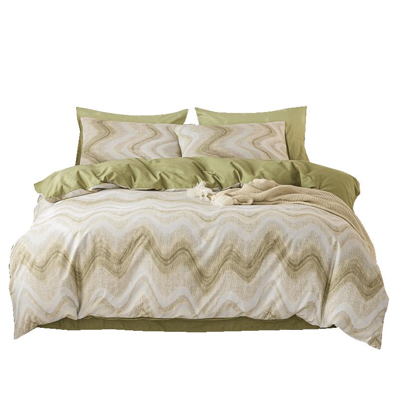 MUJI Style 100% Cotton Brushed Winter Bedding Set Flat Sheet Style, Duvet 200x230cm
