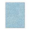 Blue Curved Abstract Canvas Painting Pattern, French Nostalgia Poster, Wall Art, Nordic Picture, Room Decoration, Flower Pattern