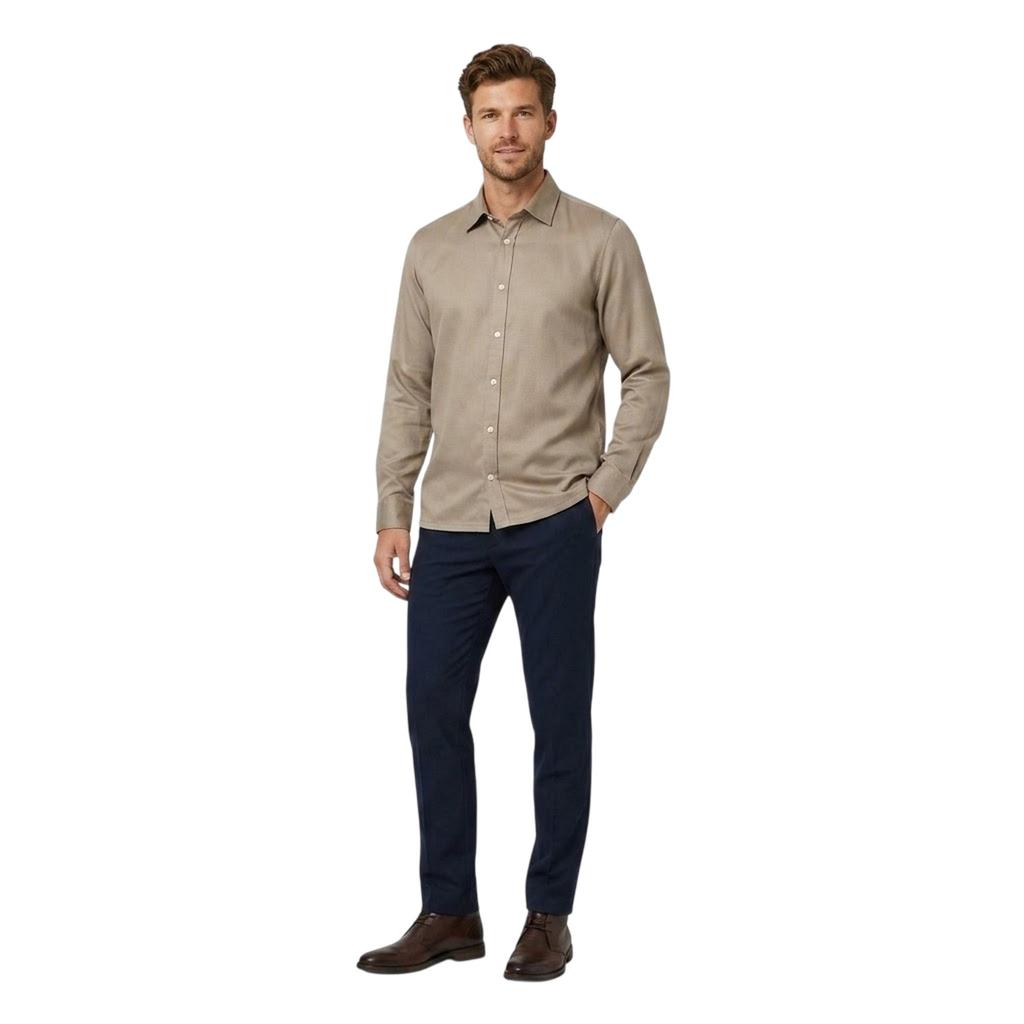 Jack And Jones Mens Plain Long-Sleeved Shirt