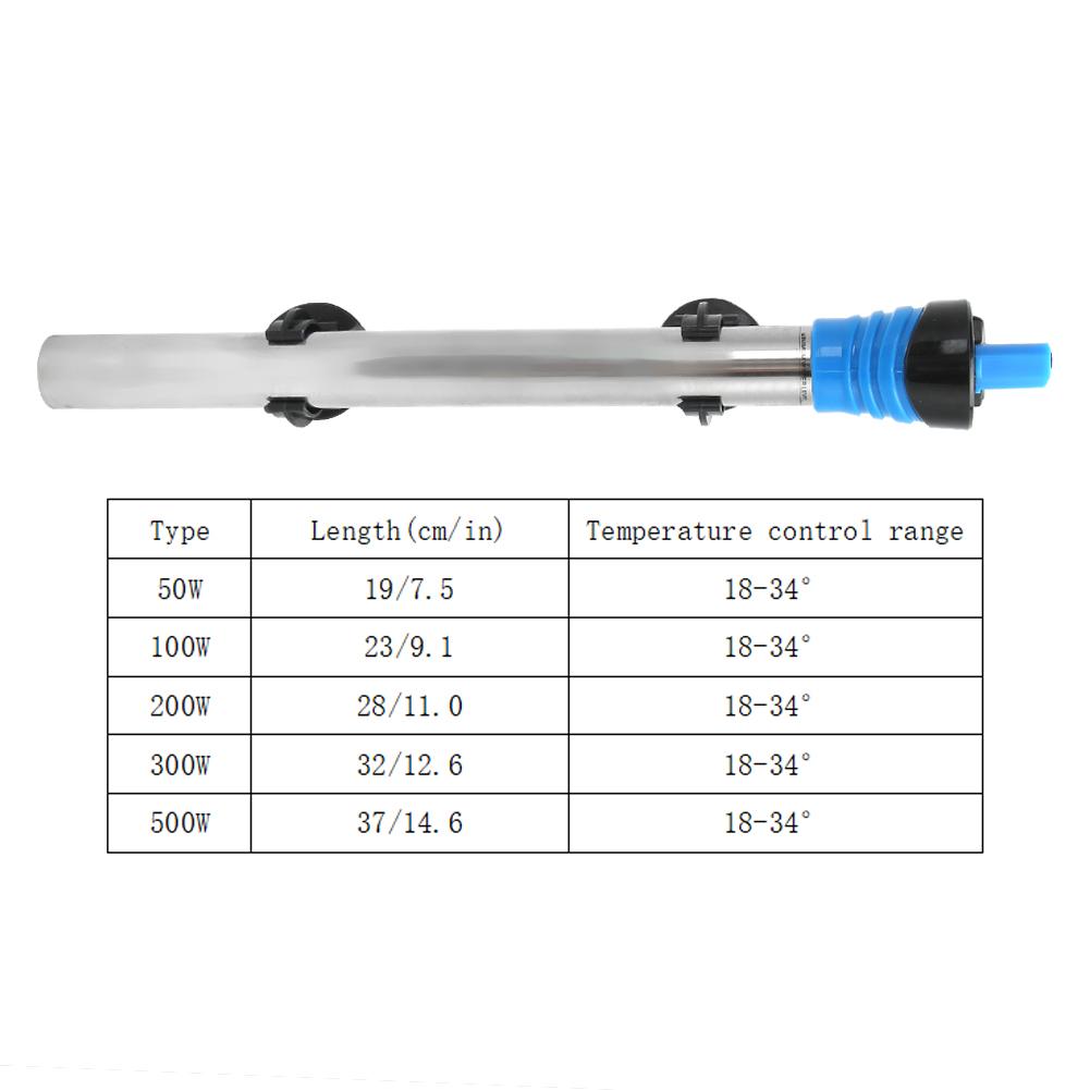Stainless Steel Heater Heating Rod with Suction Cup for Aquarium Fish  Automatic Constant Temper