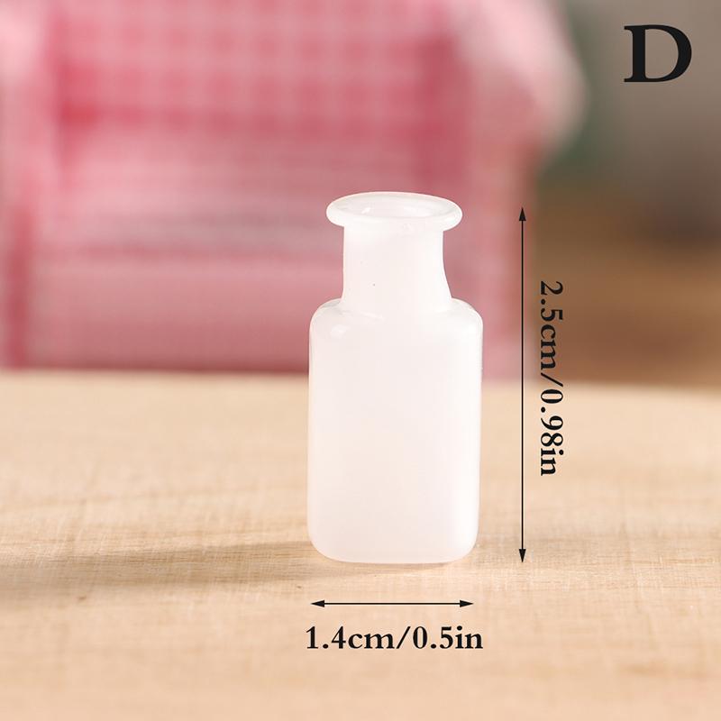 24 Styles 1/12 Lovely Miniature Dollhouse Glass Vase Mini Flower Vase for Doll House Furniture Decoration Accessories