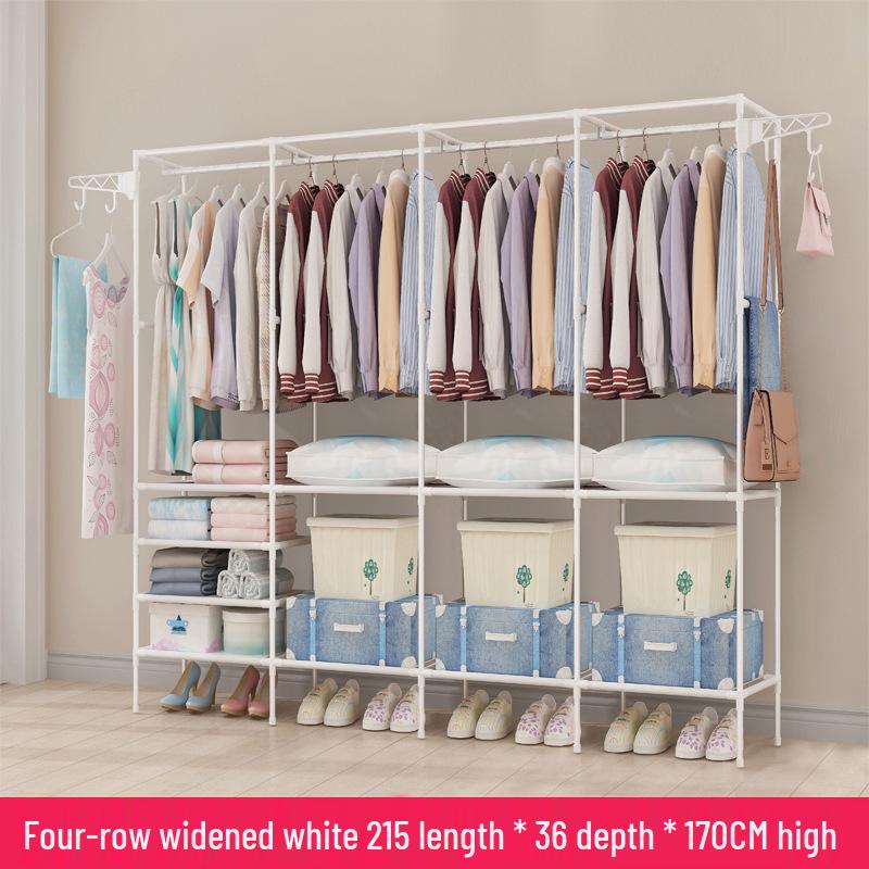 Multifunctional Metal Coat Rack - Bold Floor-Standing Design for Bedroom Use