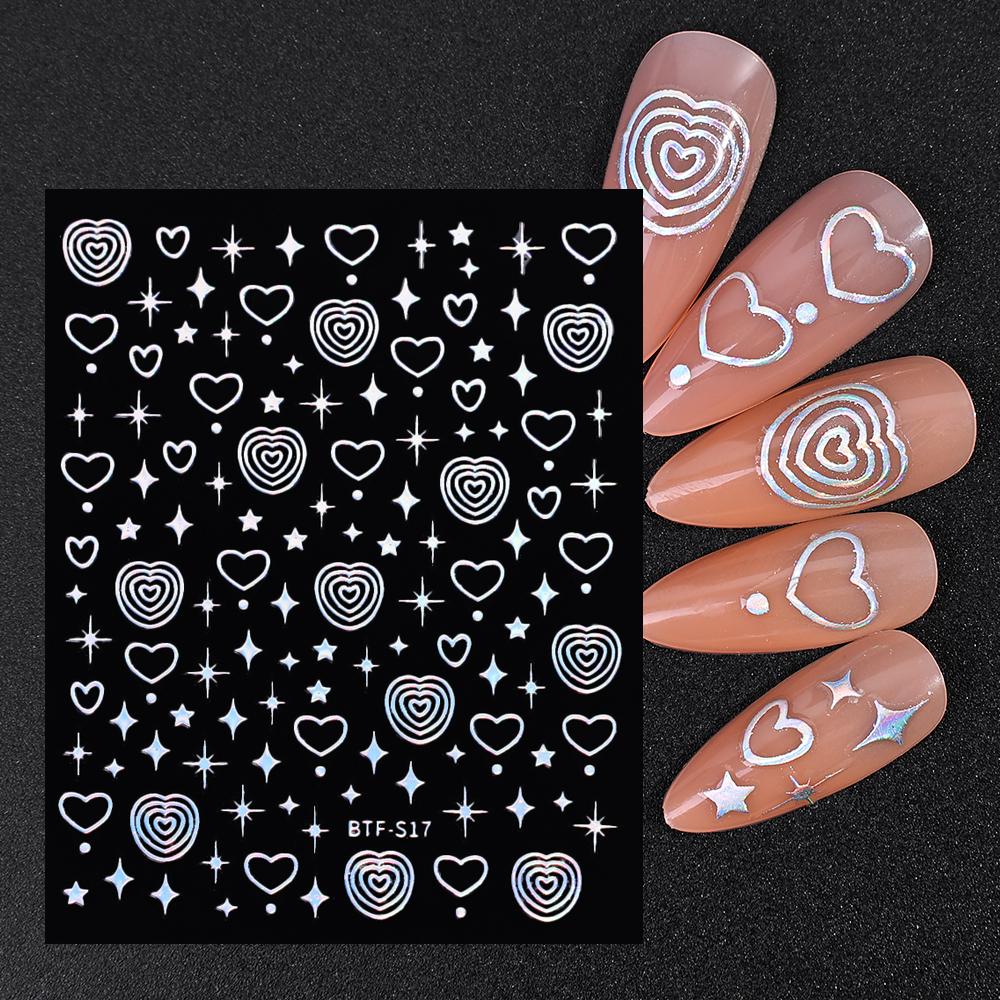 1 buc autocolant French Love Circle Nail Art