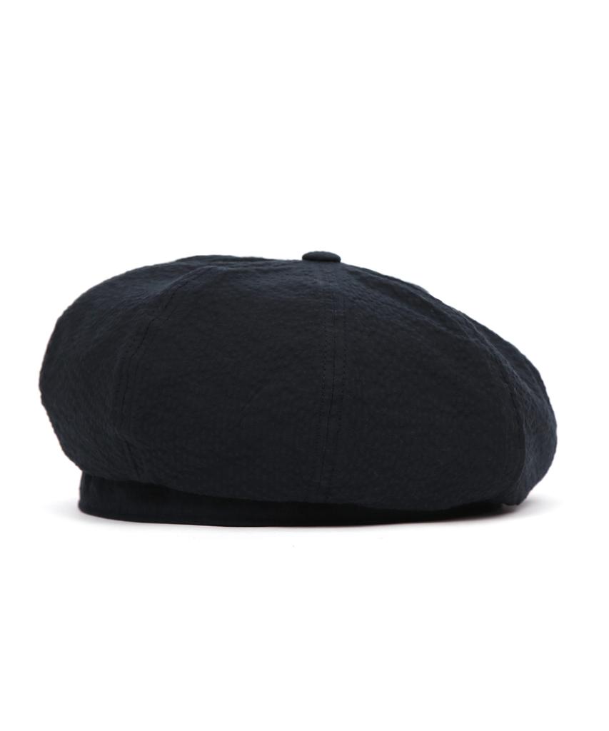 Eondeokeonteulolseutyudio Summer Beret Bread Beret / Bubble Seersucker / Navy