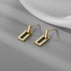 Semplici Orecchini Pendenti a Cuore alla Moda per Donne Ragazze Colore Oro Argento Orecchini in Metallo Liscio Pendenti Gioielli da Matrimonio Regalo