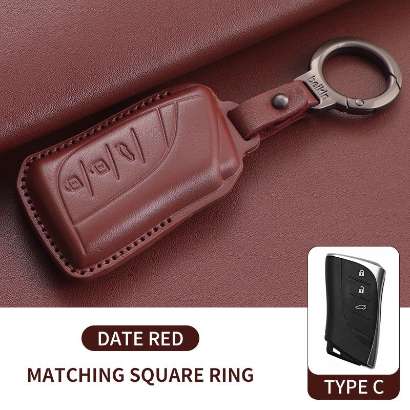 Top Layer Leather Car Key Case Cove Fob for Lexus NX GS RX IS ES GX LX RC 200 250 350 LS 450H 300H Car Keychain Accessories