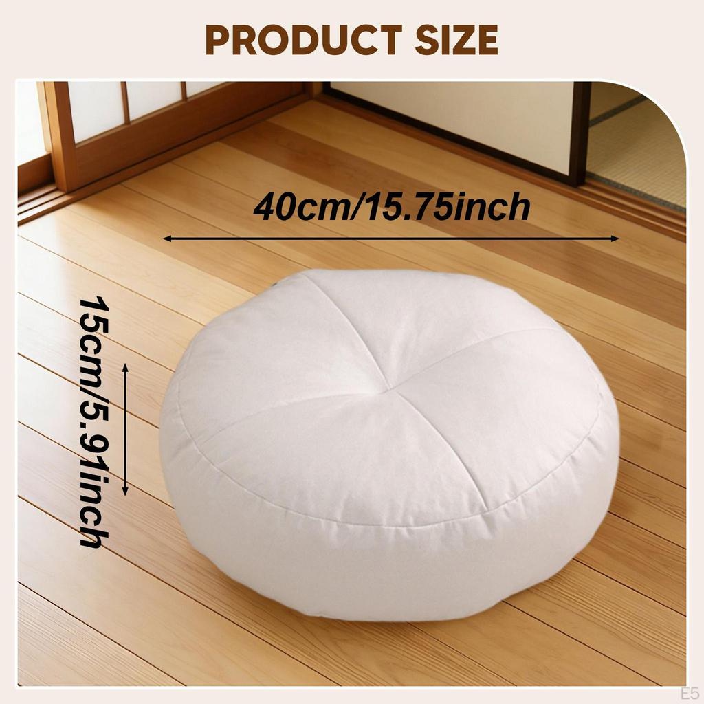 40 X Cm Seat Cushion/Floor Cushion, Easy to Clean, Round, Versatile, Tatami Base,