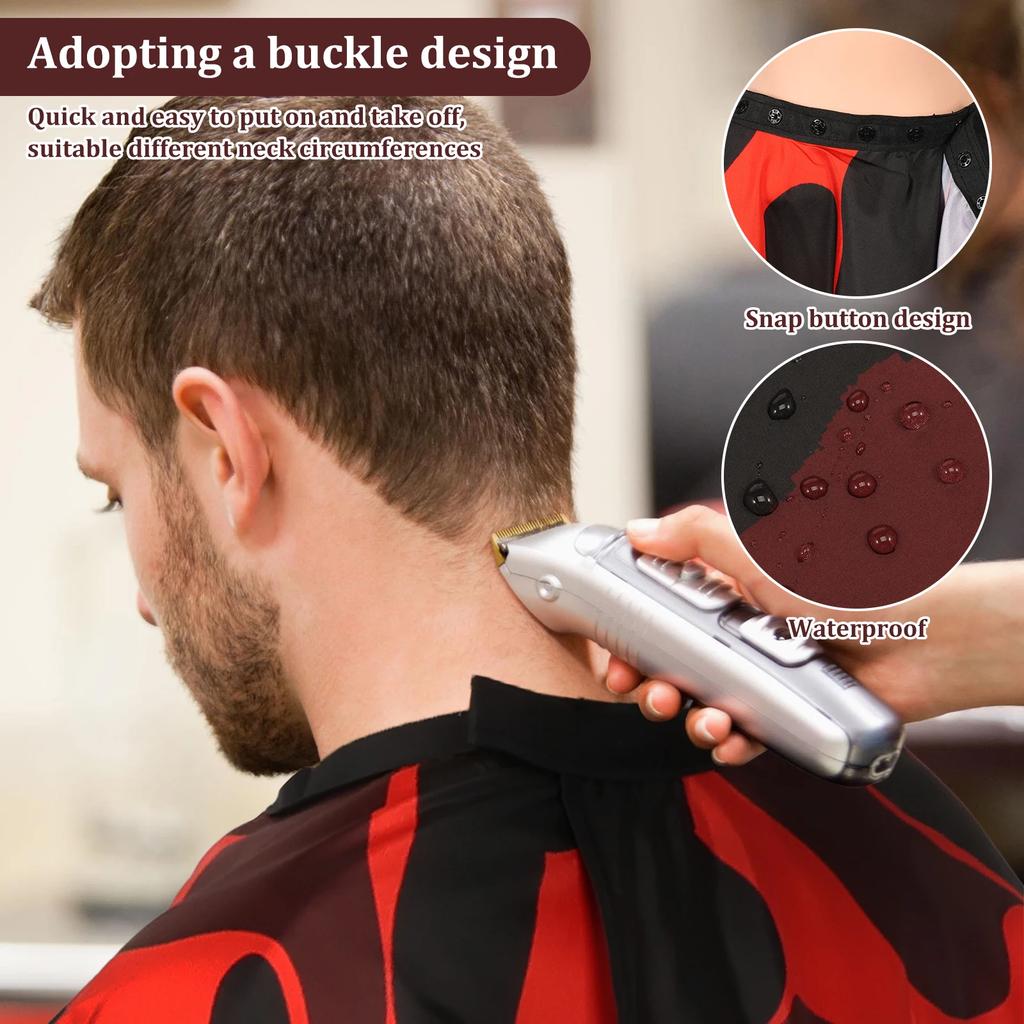 2 Stück Friseurumhang Haarschneide-Stylist Salon Haarschnitt-Kittel Haarschneide-Schürze Wasserdicht Farbe Umhang Mit Druckknopfverschluss