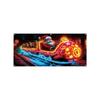 Christmas UV Fluorescent Garage Door Cover Banner - Background For Holiday Parties, Christmas Decoration Hanging Cloth