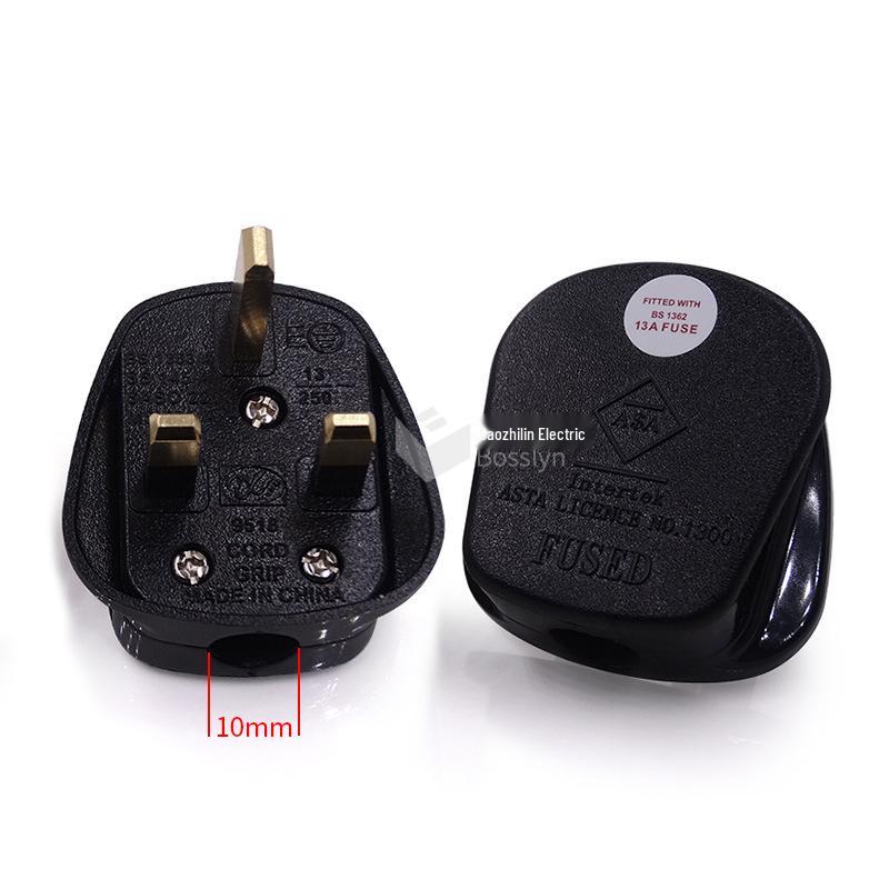 BS UK Standard Three-Pin Power Plug for Lighting Fixtures No model information available чёрный