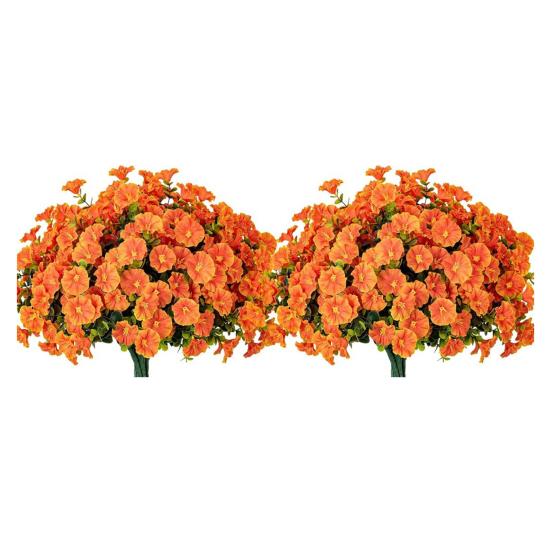 

Yousheng 12Pcs Artificial Morning Glory Flower UV Resistant Realistic Fake Flower Wedding Party Indoor Outdoor Garden Faux Flower Decoration