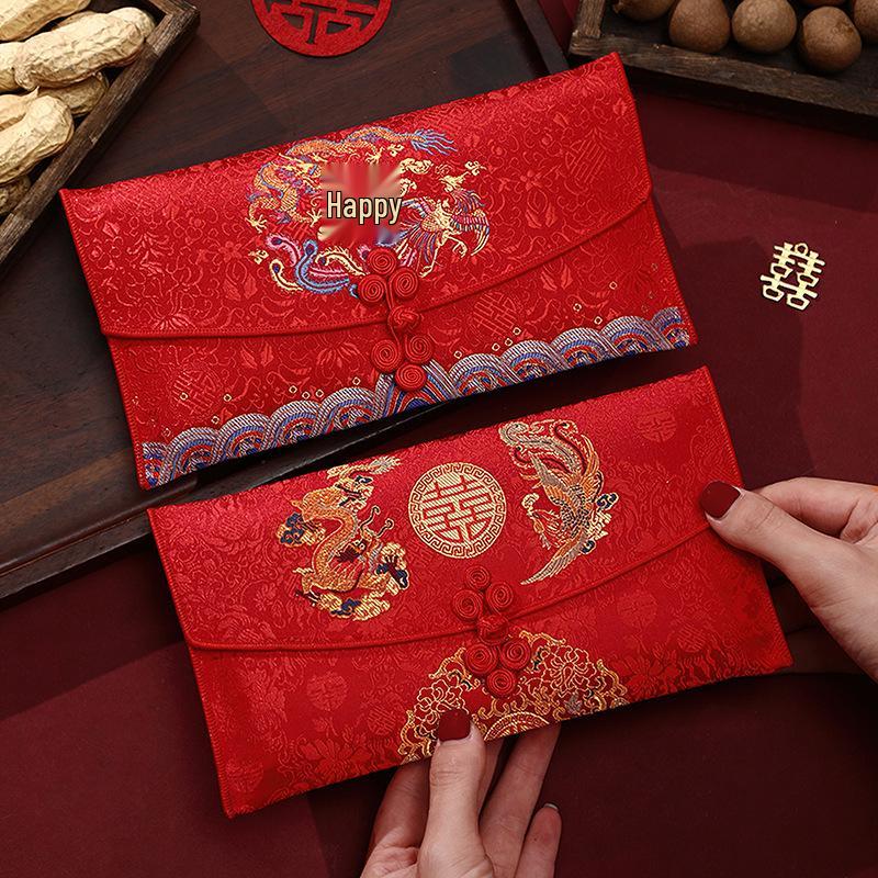 Yingyu Red Envelope Wedding Tea Gift Set: Large Double Happiness Design for Parents