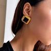 Square Ear Studs Small Studs Earings Geometric Fashion Ear Jewelry Suitable for Youthful Women and Girls Casual Outfits