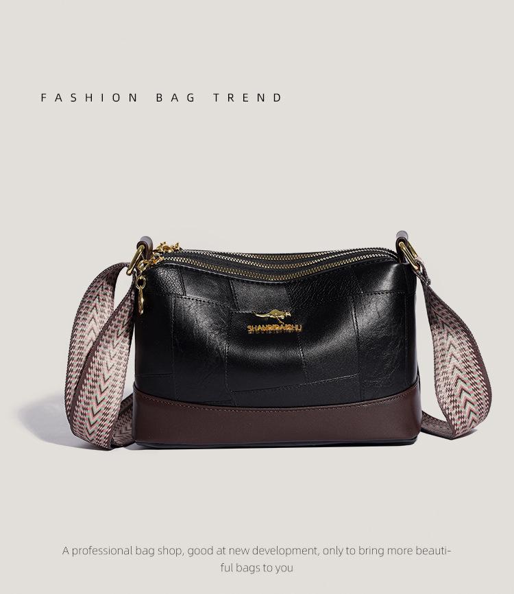 Stylish Multi-layer Stone Pattern Shoulder Crossbody Bag with Tassel – Large Capacity Lycée Women's Bag