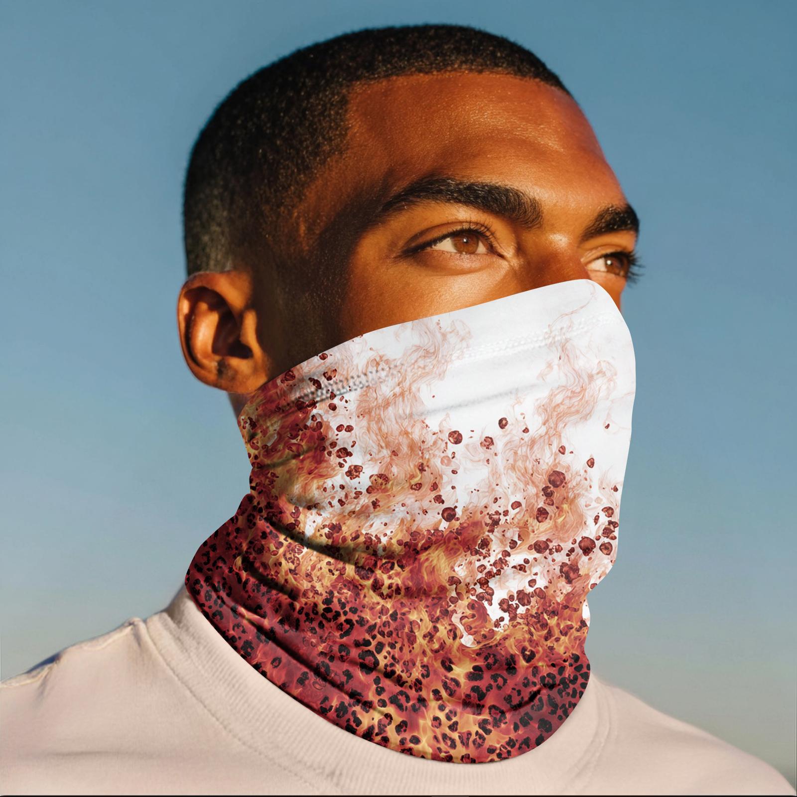 

Outdoor Cycling Mask Fashion Printed Headscarf Neck Scarf One Size красный