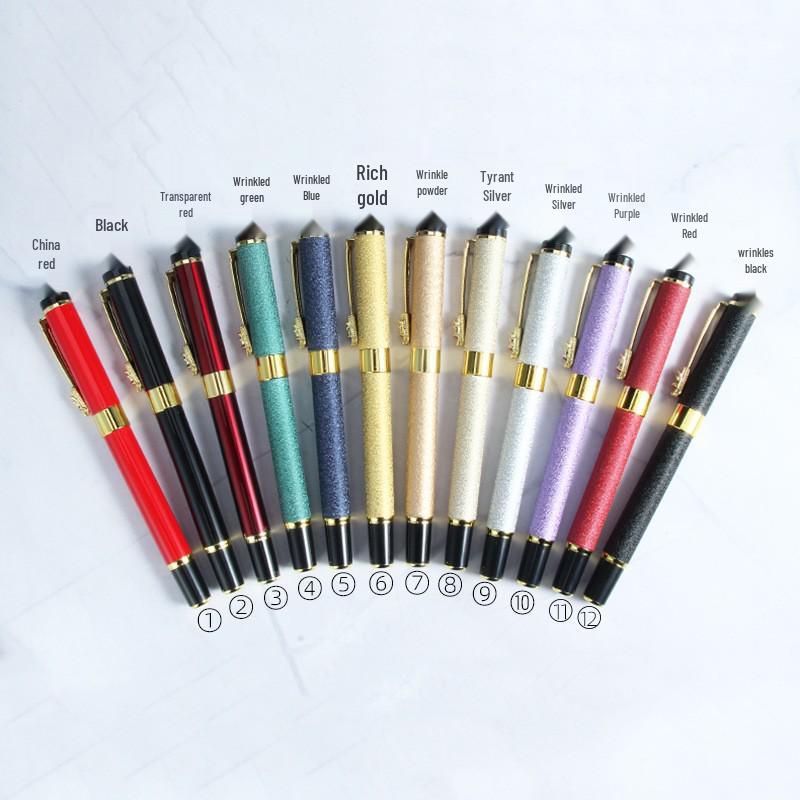 Dragon Clip Metal Pen: Ballpoint, Fountain, Rollerball - Simple & Elegant with Laser Logo.