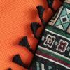 WTEMPO Große Kapazität Einzelne Schultertaschen im Ethno-Stil Damen Umhängetaschen aus Jacquard-Bohemien-Stil mit Fransenstoff