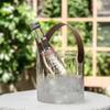 Portable Fruit Storage Basket Clear Plastic Ice Bucket With Hand Strap For Party Beverage Wine Champagne Beer Cooling Container