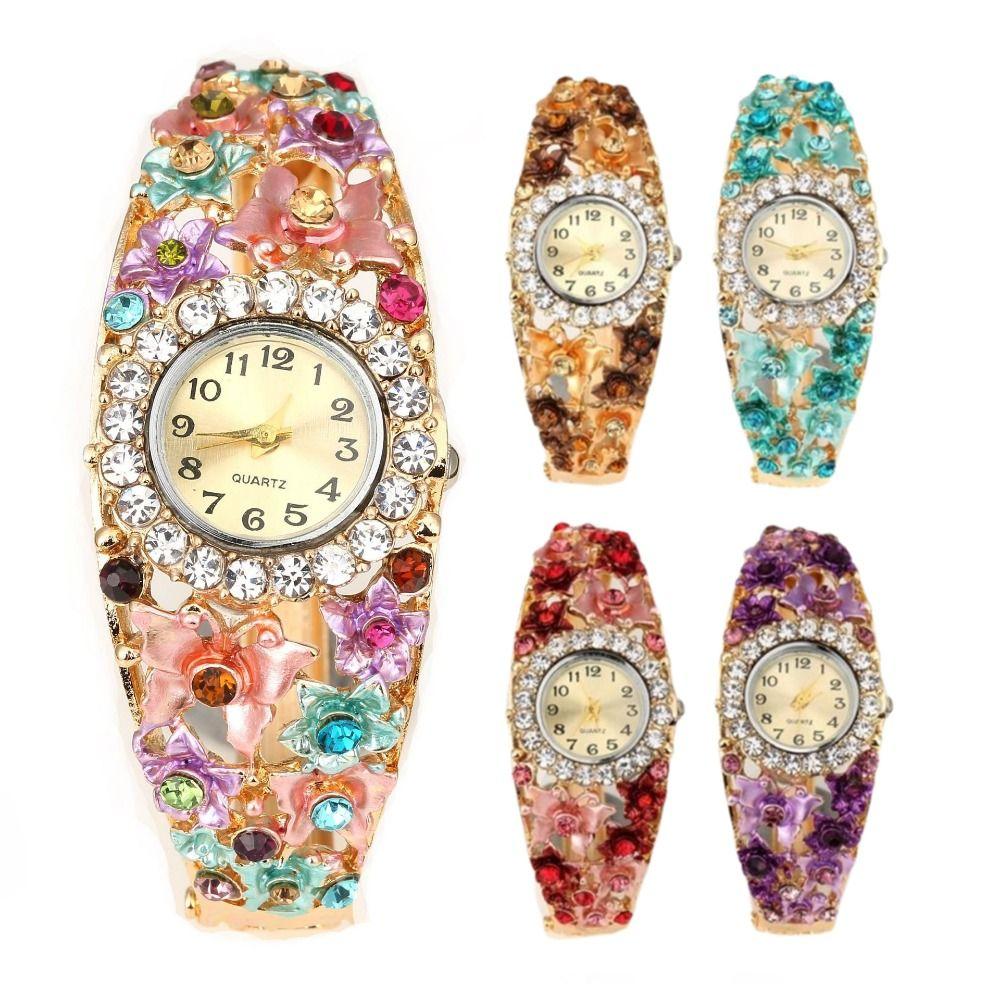 Quartz Movement Flower Butterfly Watch Round Dial Quartz Bracelet Wristwatch Casual Occasion