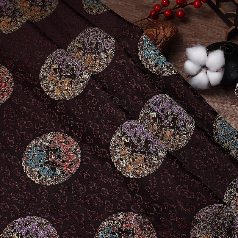 100x75cm High Grade Brocade Fabric Chinese Jacquard Thick for Women Garment Textile Skirt Hanfu Cheongsam Sewing Cloth