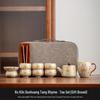 Dunhuang Ru Kiln 9-Piece Portable Travel Tea Set