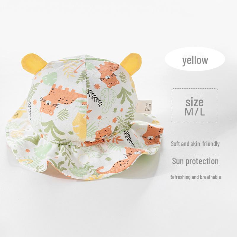 

Солнцезащитная шапка-рыбак для новорожденных из хлопка на весну, лето и осень. M (Head circumference 28-40 cm)