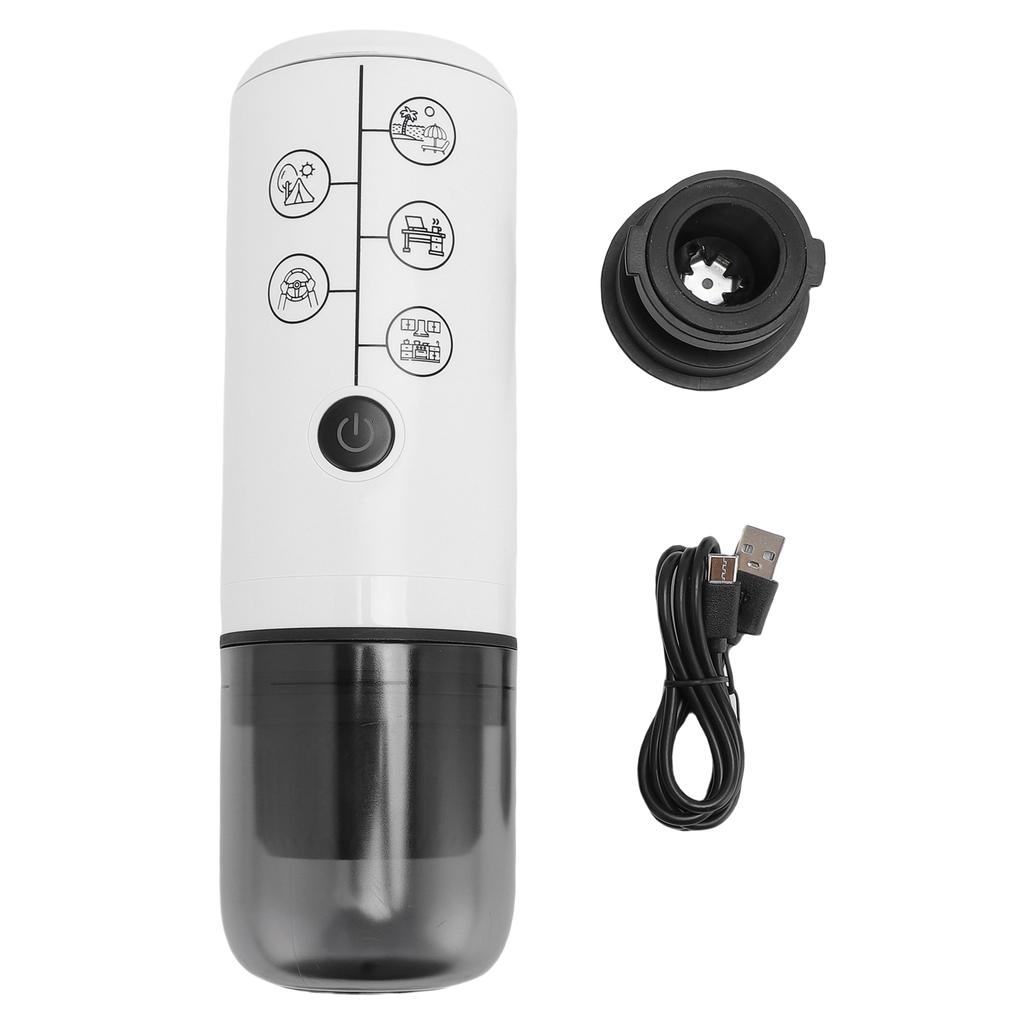 Automatic Capsule Coffee Machine Cordless Portable 17 Bar For Travel Outdoor Car Camping Use