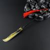Chinese Retro Samurai Sword 22cm Metal Spear and Sword Mini Cold Model Ornaments Role Playing Fake Props Simple Style